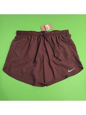 Nike Stride Dri-FIT 2-in-1 Lined Running 5" Shorts Burgandy Men FN2992-652 Sz L